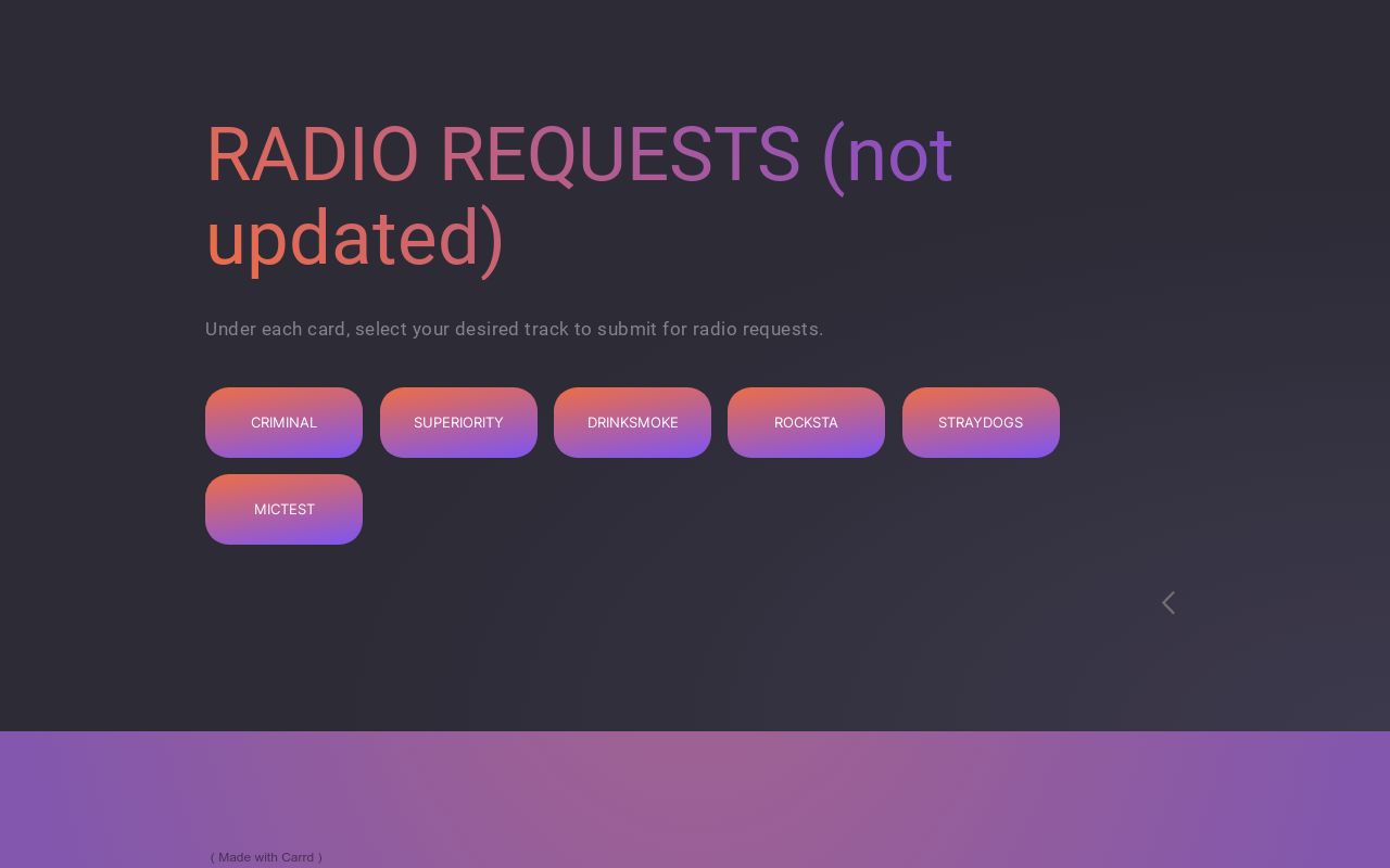 Complex radio req